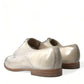 Dolce & Gabbana Elegant White Calfskin Derby Shoes