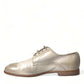 Dolce & Gabbana Elegant White Calfskin Derby Shoes