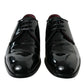 Dolce & Gabbana Elegant Black Calfskin Leather Derby Shoes