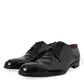 Dolce & Gabbana Elegant Black Calfskin Leather Derby Shoes