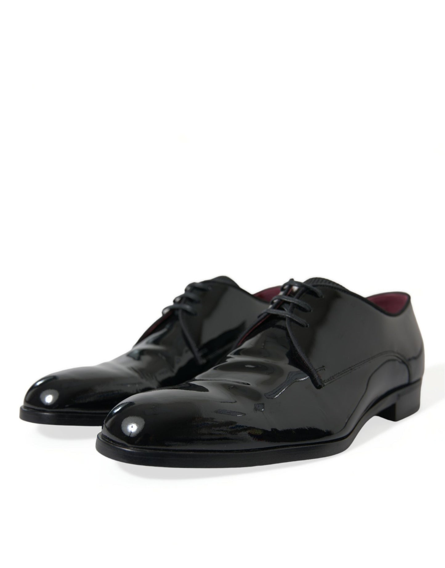 Dolce & Gabbana Elegant Black Calfskin Leather Derby Shoes