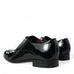 Dolce & Gabbana Elegant Black Calfskin Leather Derby Shoes