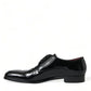 Dolce & Gabbana Elegant Black Calfskin Leather Derby Shoes