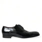 Dolce & Gabbana Elegant Black Calfskin Leather Derby Shoes