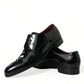 Dolce & Gabbana Elegant Black Calfskin Leather Derby Shoes