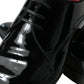 Dolce & Gabbana Elegant Black Calfskin Leather Derby Shoes