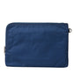 Dolce & Gabbana Elegant Blue Nylon Zipped Clutch