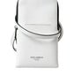 Dolce & Gabbana Elegant White Leather Crossbody Phone Bag