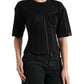 Dolce & Gabbana Elegant Satin-Trimmed Bustier T-Shirt