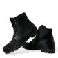 Dolce & Gabbana Elegant Black Calf Leather Lace-Up Boots