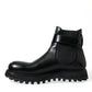 Dolce & Gabbana Elegant Black Calf Leather Chelsea Boots