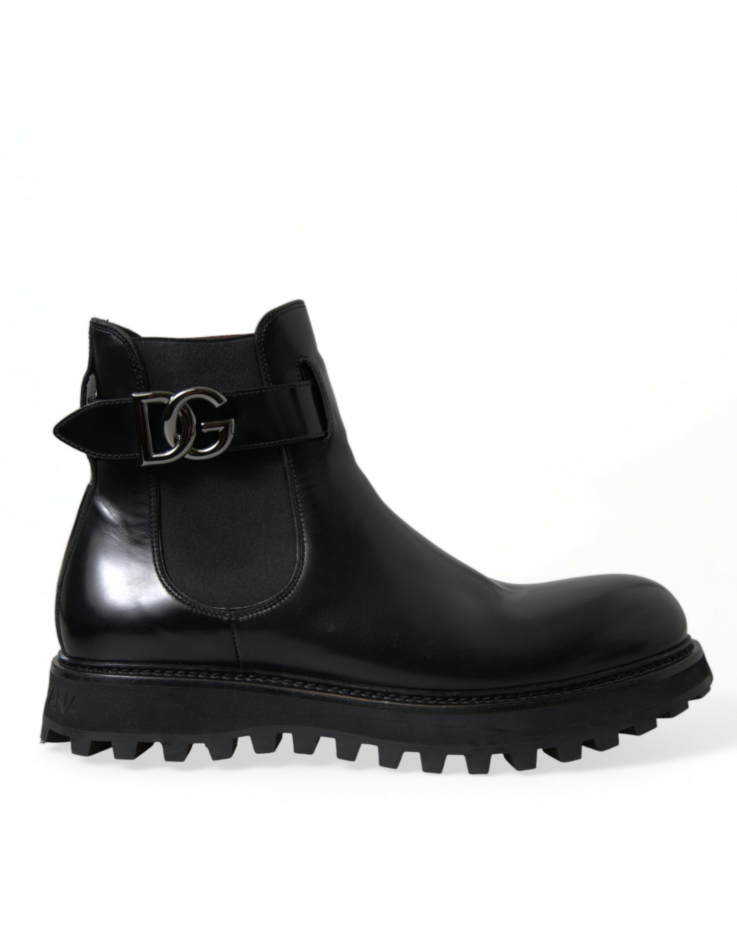 Dolce & Gabbana Elegant Black Calf Leather Chelsea Boots