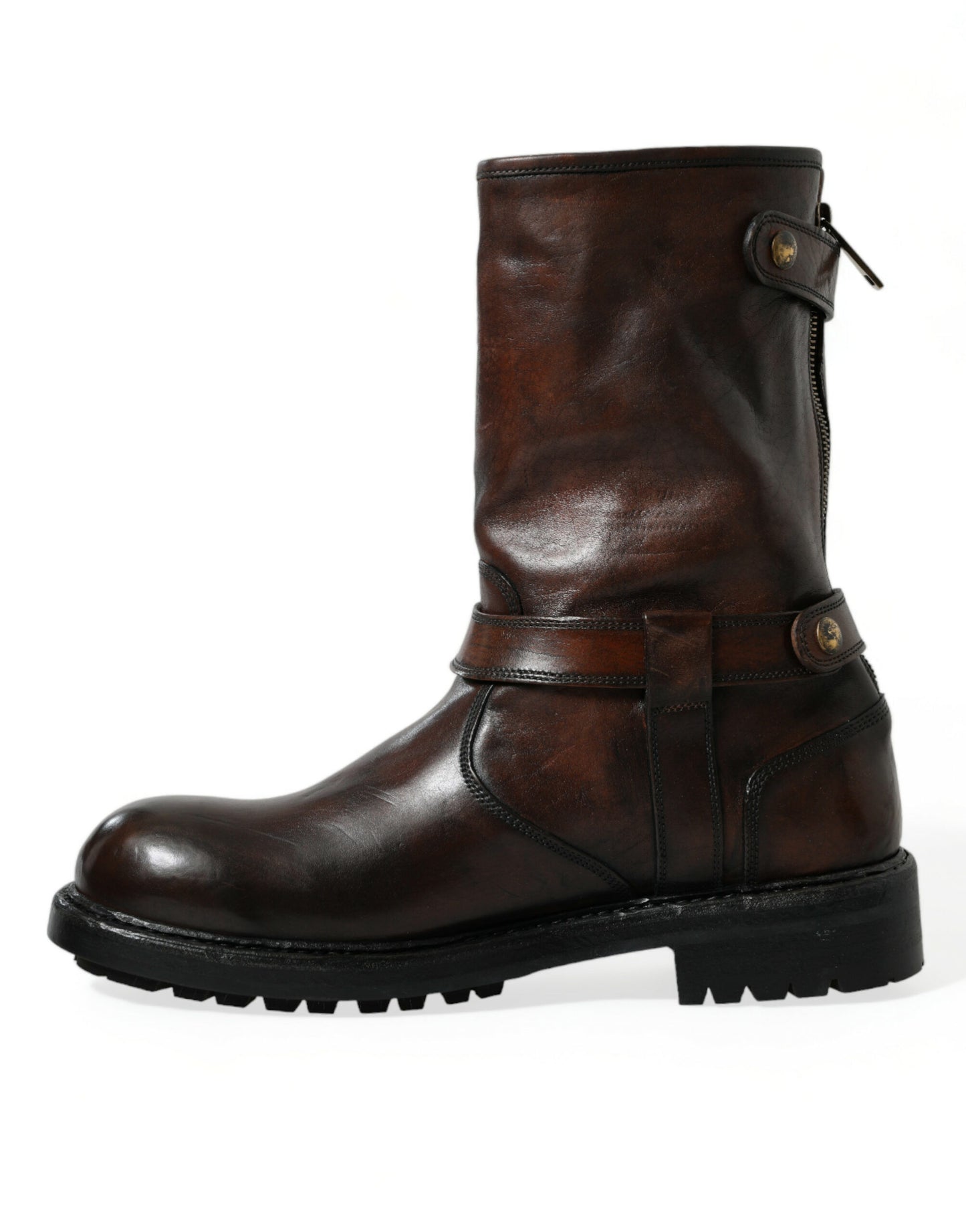 Dolce & Gabbana Elegant Mid Calf Leather Boots for Men