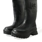 Dolce & Gabbana Sleek Metallic Rubber Rain Boots with DG Logo