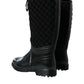 Dolce & Gabbana Elegant Quilted Lace-Up Rain Boots