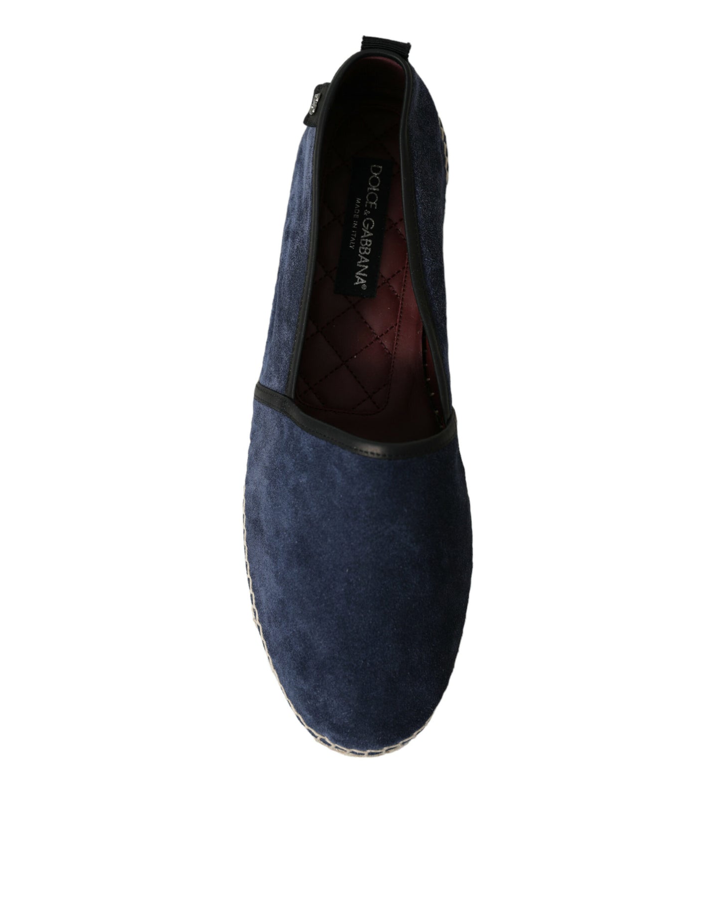 Dolce & Gabbana Elegant Navy Suede Leather Espadrilles