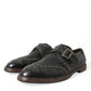 Dolce & Gabbana Elegant Calfskin Leather Monk Straps