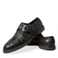 Dolce & Gabbana Elegant Calfskin Leather Monk Straps