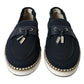 Dolce & Gabbana Elegant Navy Blue Fabric Loafers