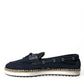 Dolce & Gabbana Elegant Navy Blue Fabric Loafers