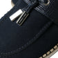 Dolce & Gabbana Elegant Navy Blue Fabric Loafers