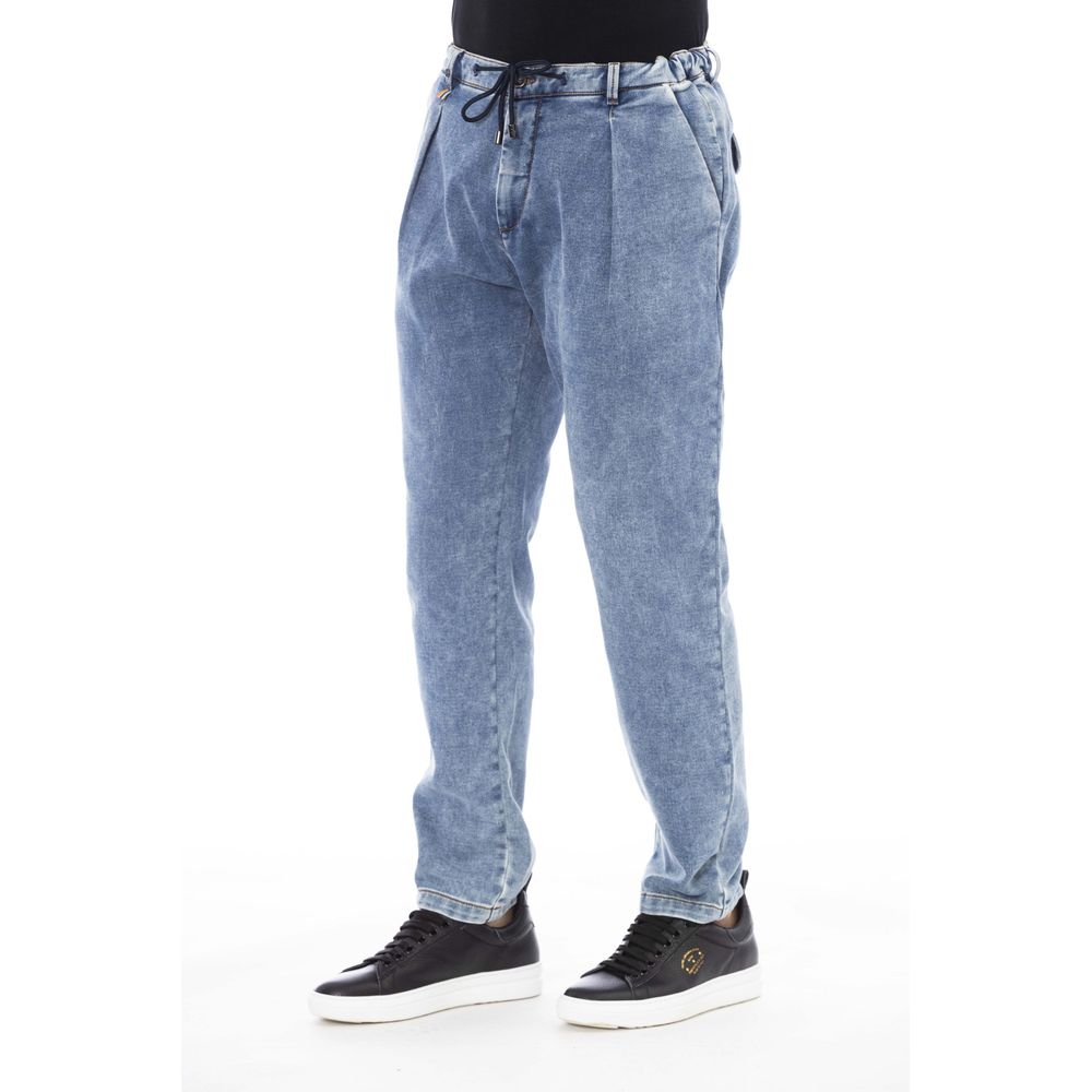 Distretto12 Blue Cotton Men Jeans