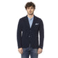 Distretto12 Blue Cotton Men Blazer