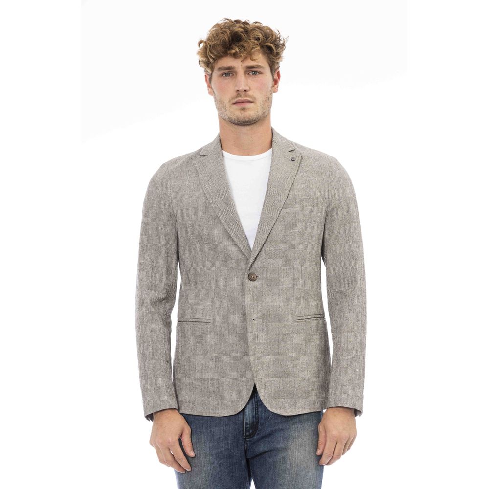 Distretto12 Beige Cotton Men Blazer