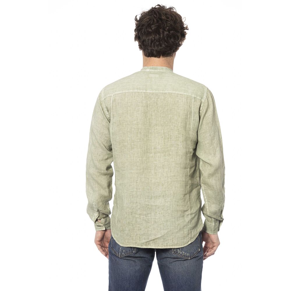 Distretto12 Green Linen Men Shirt