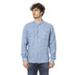 Distretto12 Light Blue Linen Men Shirt