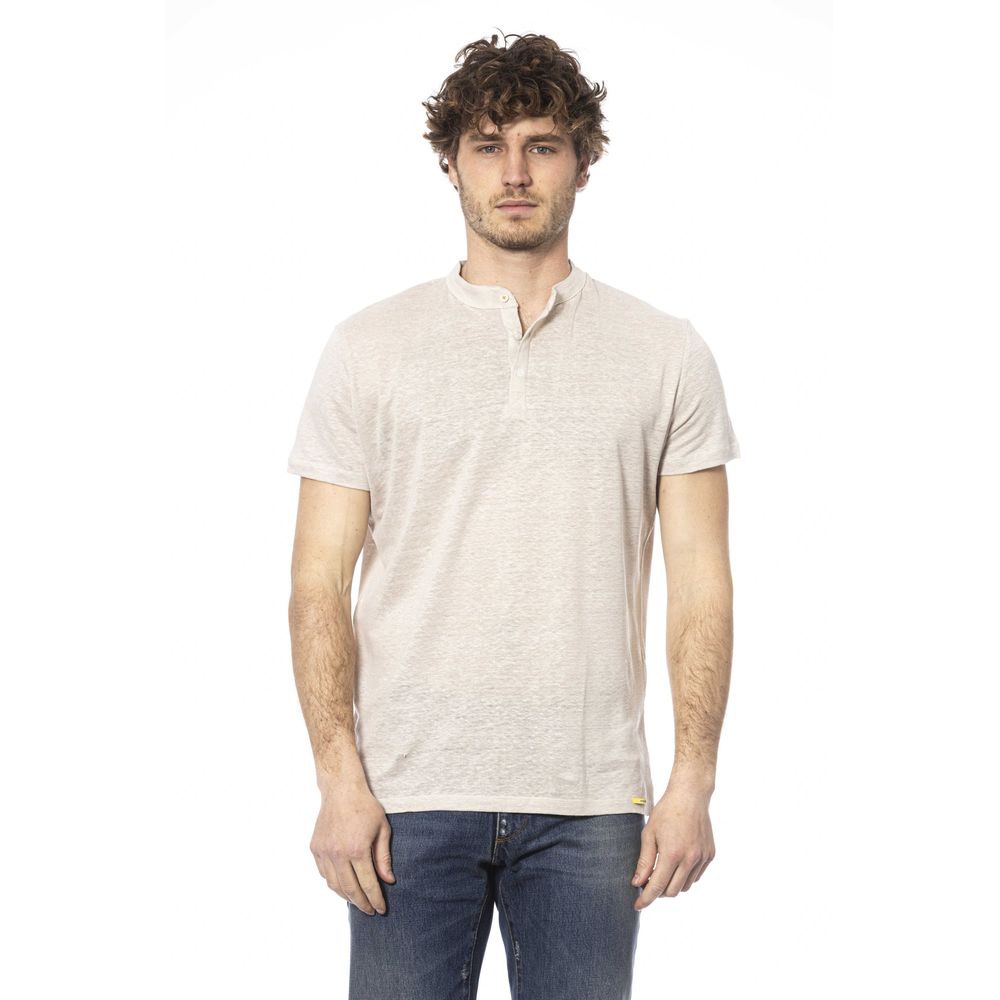 Distretto12 Beige Linen Men T-Shirt