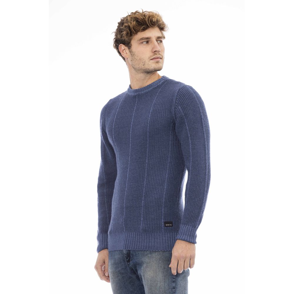 Distretto12 Blue Wool Men Sweater