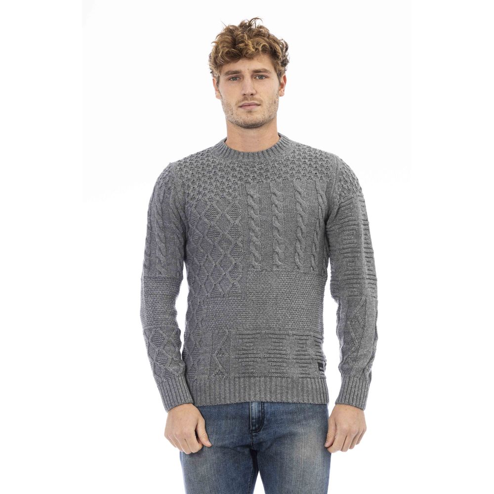 Distretto12 Gray Wool Men Sweater