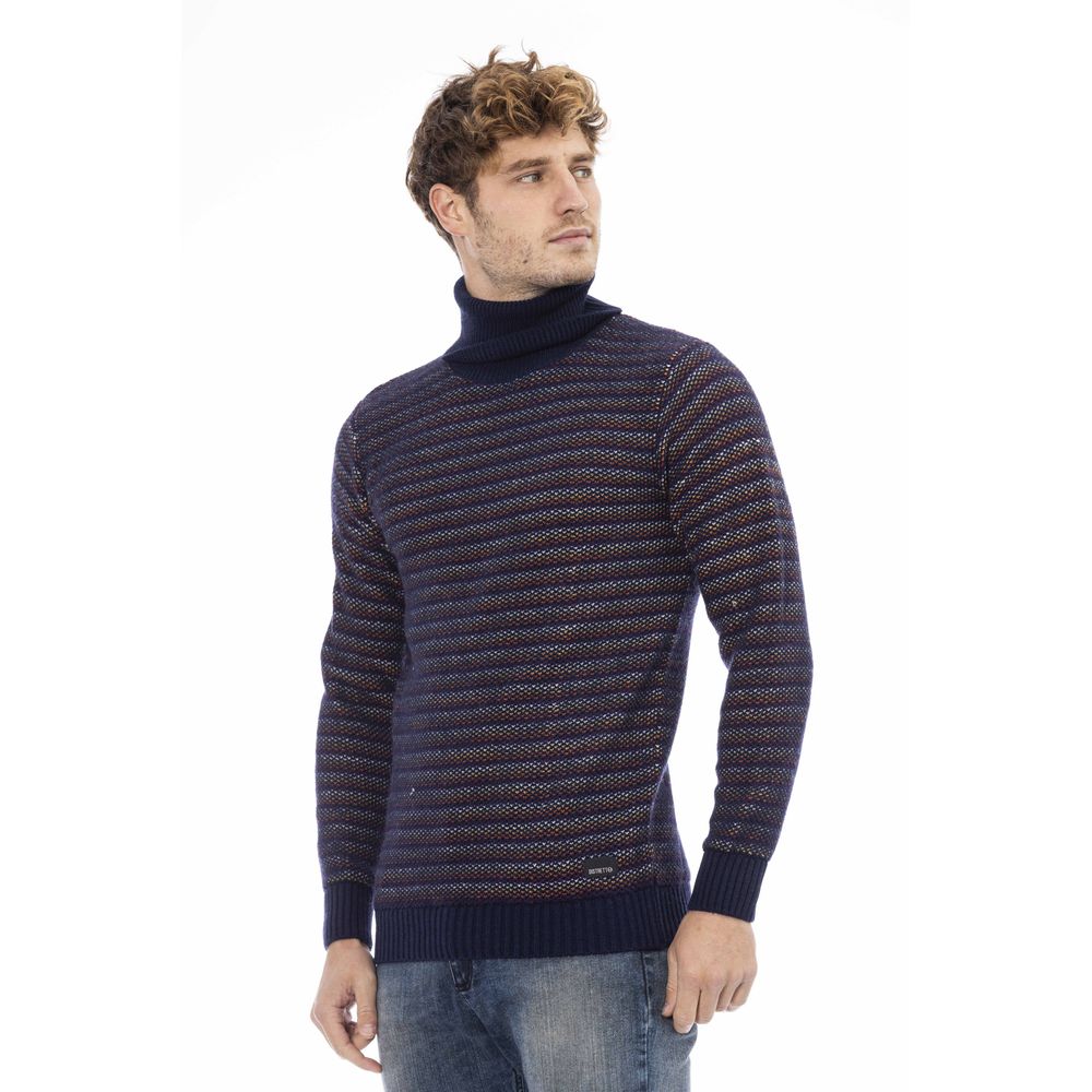 Distretto12 Blue Wool Men Sweater