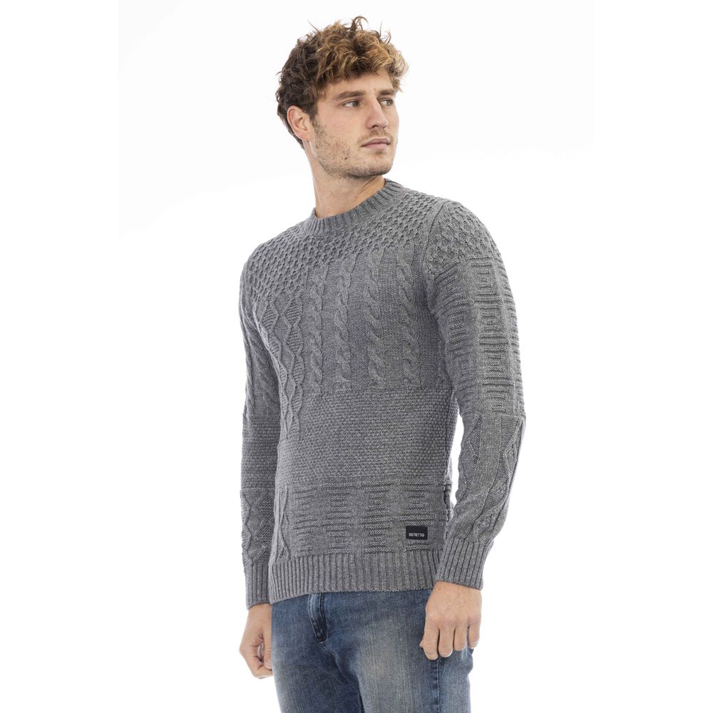 Distretto12 Gray Wool Men Sweater