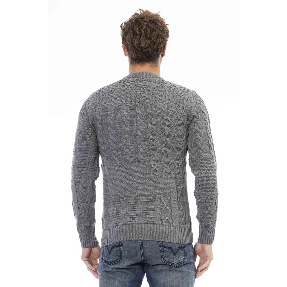 Distretto12 Gray Wool Men Sweater