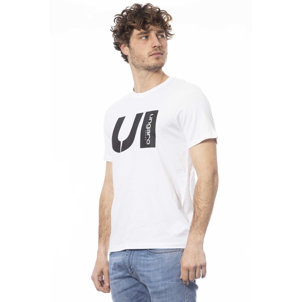 Ungaro Sport White Cotton Men T-Shirt