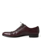 Dolce & Gabbana Elegant Burgundy Leather Derby Shoes