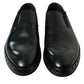 Dolce & Gabbana Elegant Black Leather Studded Loafers