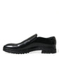 Dolce & Gabbana Elegant Black Leather Studded Loafers