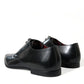 Dolce & Gabbana Elegant Black Leather Derby Dress Shoes