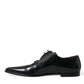 Dolce & Gabbana Elegant Black Leather Derby Dress Shoes