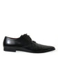 Dolce & Gabbana Elegant Black Leather Derby Dress Shoes