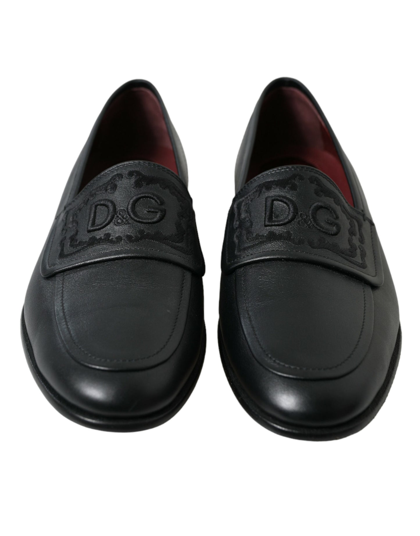 Dolce & Gabbana Elegant Black Embroidered Loafers