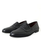 Dolce & Gabbana Elegant Black Embroidered Loafers