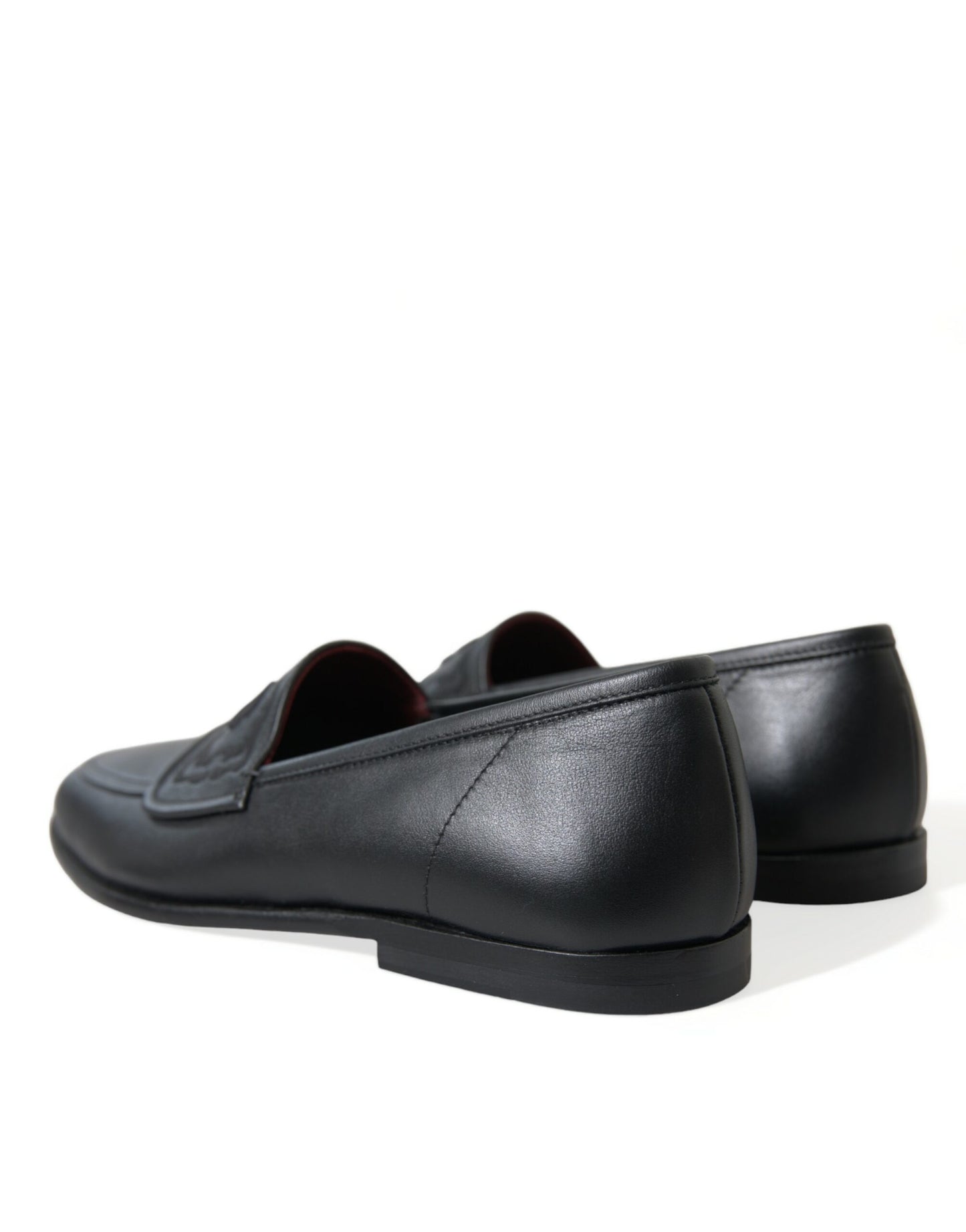 Dolce & Gabbana Elegant Black Embroidered Loafers