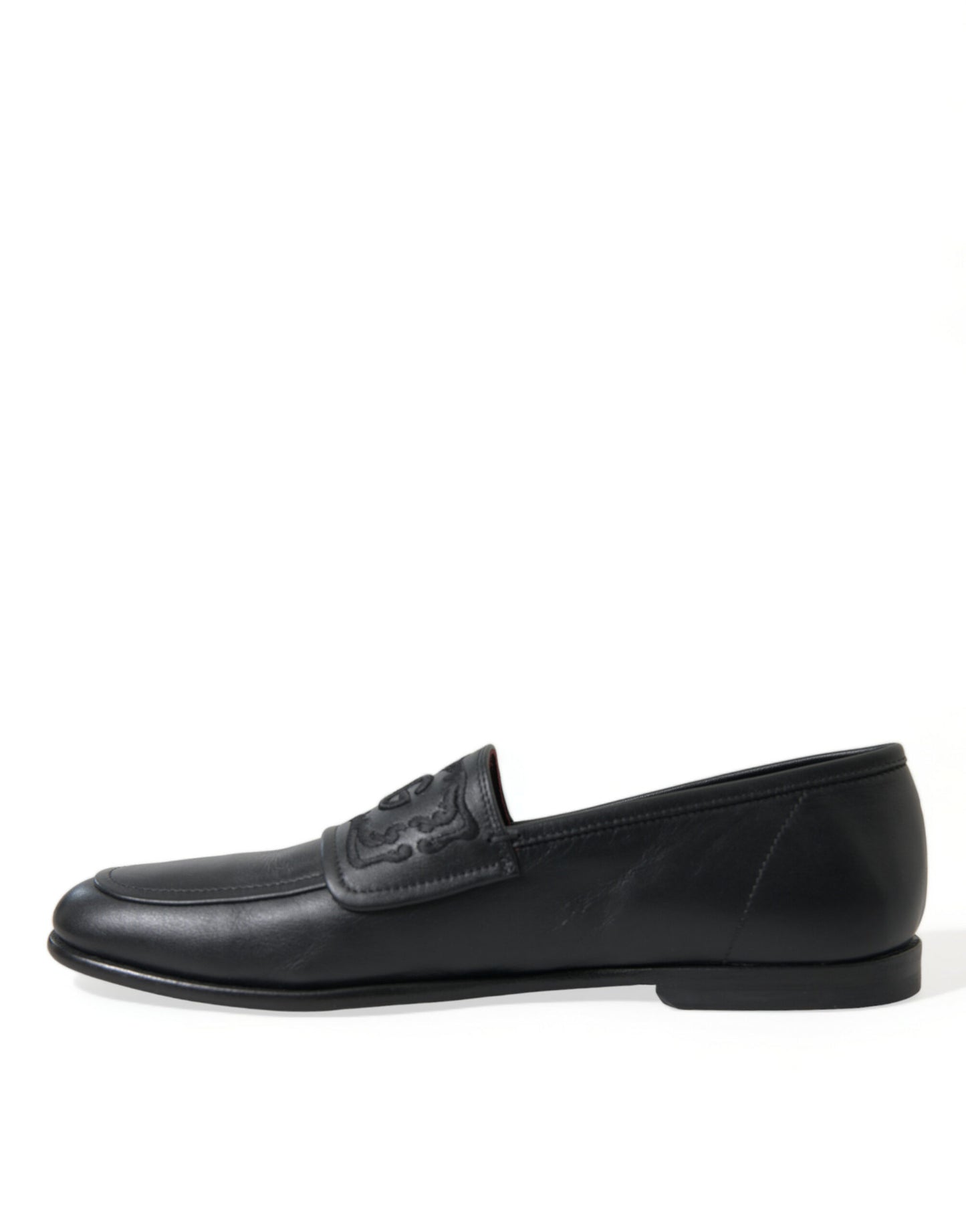 Dolce & Gabbana Elegant Black Embroidered Loafers