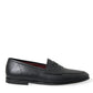 Dolce & Gabbana Elegant Black Embroidered Loafers