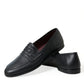 Dolce & Gabbana Elegant Black Embroidered Loafers