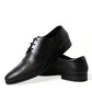 Dolce & Gabbana Elegant Black Leather Derby Dress Shoes